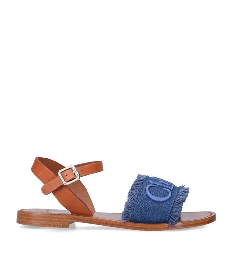 chloe denim sandals.